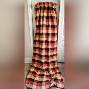 2 Raw Silk Plaid Custom Panels. Heavy Quality. Fullu Lined Impeccable Quality